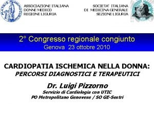 ASSOCIAZIONE ITALIANA DONNE MEDICO REGIONE LIGURIA SOCIETA ITALIANA