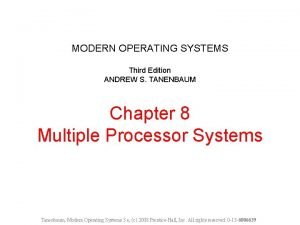 Modern operating systems tanenbaum