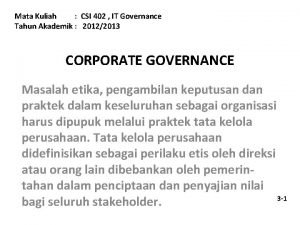 Materi kuliah it governance
