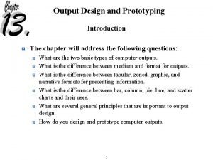 Types of output design Types of output design