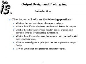 Types of output design
