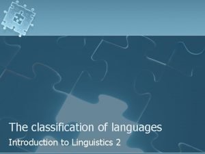 Typological classification of languages