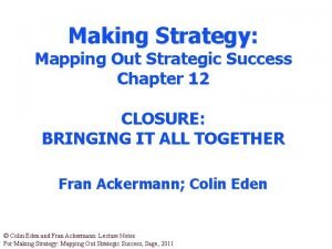 Making Strategy Mapping Out Strategic Success Chapter 12