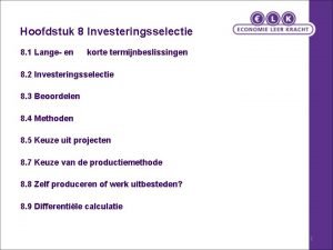 Investeringsselectie