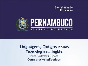 Linguagens Cdigos e suas Tecnologias Ingls Ensino Fundamental