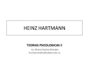 Heinz hartmann biografia