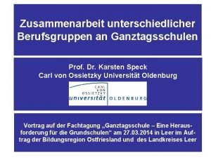 Prof. dr. karsten speck