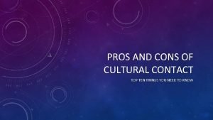 Cultural homogenization pros and cons
