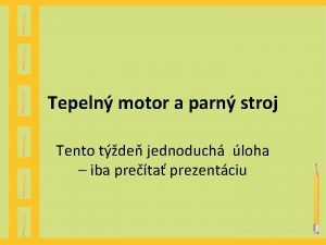 Parny stroj prezentacia