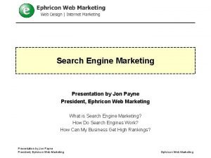 Search engine marketing presentation