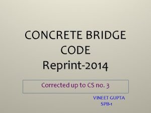 Concrete bridge code