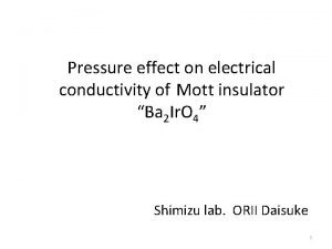 Pressure effect on electrical conductivity of Mott insulator