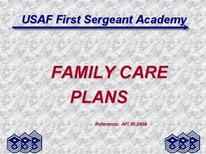 Afi 36-2908 family care plans