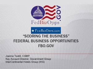 Fbo federal business opportunities