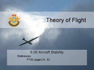 Theory of Flight 6 08 Aircraft Stability References