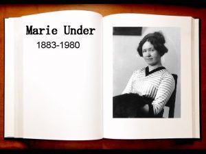Marie Under 1883 1980 Sndis 27 mrtsil 1883