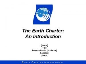 The earth charter summary