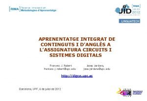 LINGUATECH APRENENTATGE INTEGRAT DE CONTINGUTS I DANGLS A