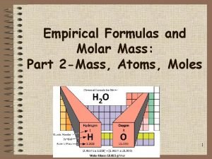 Empirical Formulas and Molar Mass Part 2 Mass