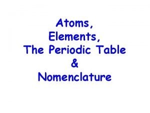 Democritus periodic table