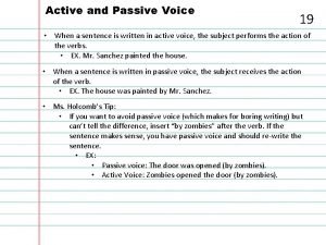 Active to passive voice