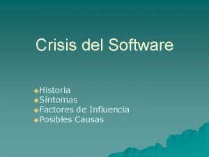 Crisis del software