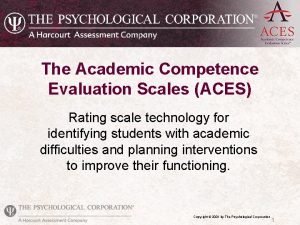 The Academic Competence Evaluation Scales ACES Rating scale