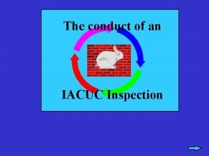 The conduct of an IACUC Inspection At the