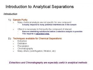 Partition chromatography