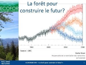 La fort pour construire le futur Source GIEC