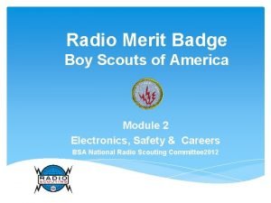 Radio Merit Badge Boy Scouts of America Module