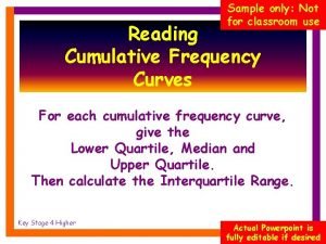 Cumulative sample