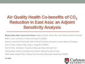 Air Quality Health Cobenefits of CO 2 Reduction