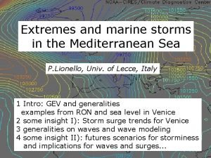 Storms in the mediterranean sea