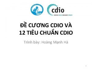 CNG CDIO V 12 TIU CHUN CDIO Trnh