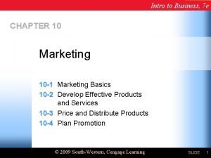 Chapter 10 marketing