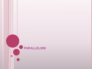 Parallelism refers to