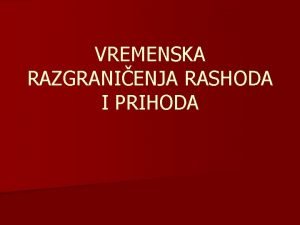 Vrste rashoda