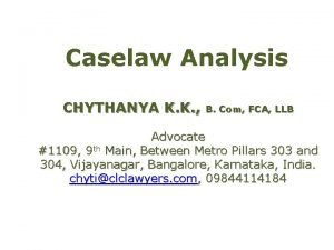 Caselaw Analysis CHYTHANYA K K B Com FCA