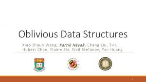 Oblivious data structures