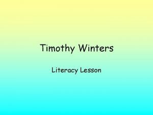 Timothy winters worksheets Timothy winters worksheets