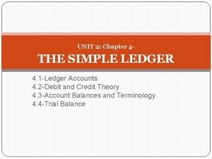 The simple ledger chapter 4