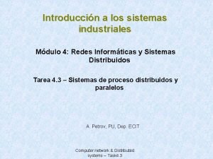 Introduccin a los sistemas industriales Mdulo 4 Redes