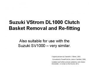 Vstrom 1000 clutch basket