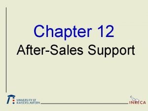 Chapter 12 AfterSales Support Recommended References R Bergmann