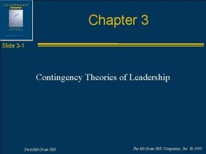 Contingency theory of leadership