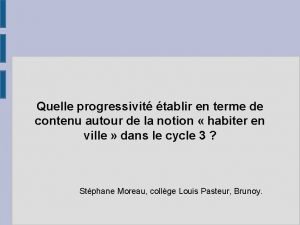En terme de contenu En terme de contenu