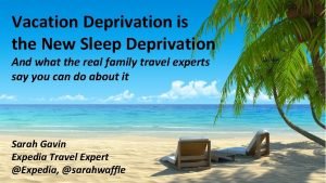 Vacation Deprivation is the New Sleep Deprivation And