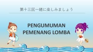 PENGUMUMAN PEMENANG LOMBA JUARA 1 DOUJINSHI JONATHAN IMAN