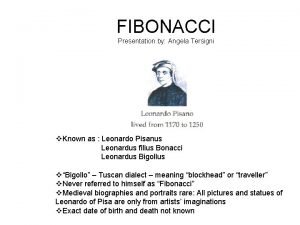 Fibonacci presentation